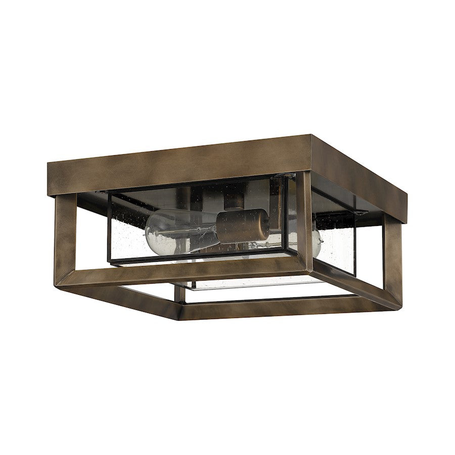 Infinger 2 Light Semi-Flush Mount, Clear Seeded