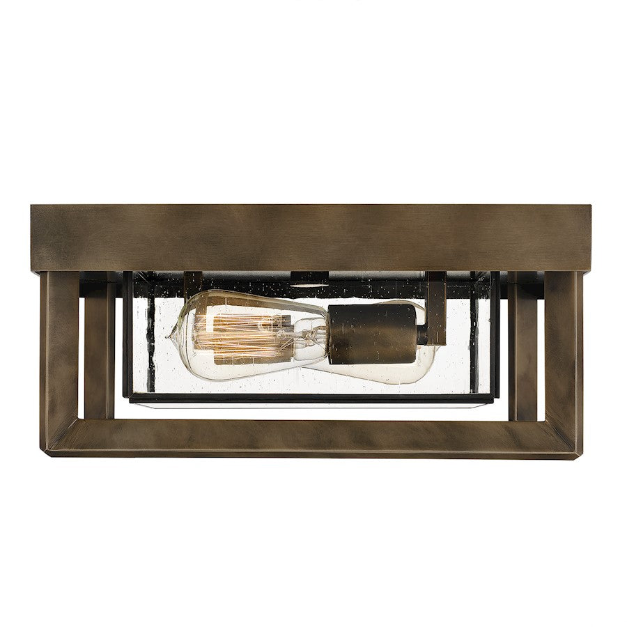 Infinger 2 Light Semi-Flush Mount, Clear Seeded