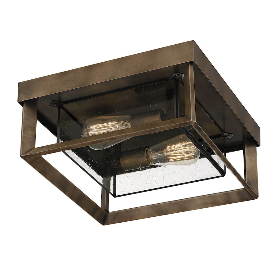 Infinger 2 Light Semi-Flush Mount, Clear Seeded