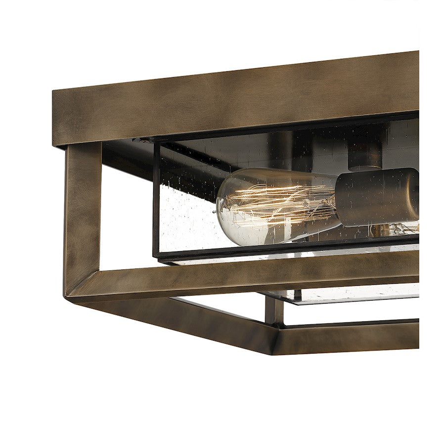 Infinger 2 Light Semi-Flush Mount, Clear Seeded