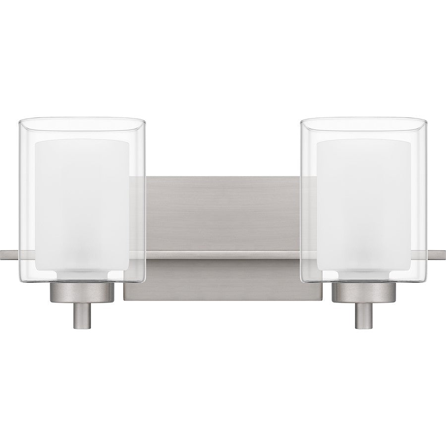 Kolt 2 Light Bath Light, Clear/Sandblasted Interior