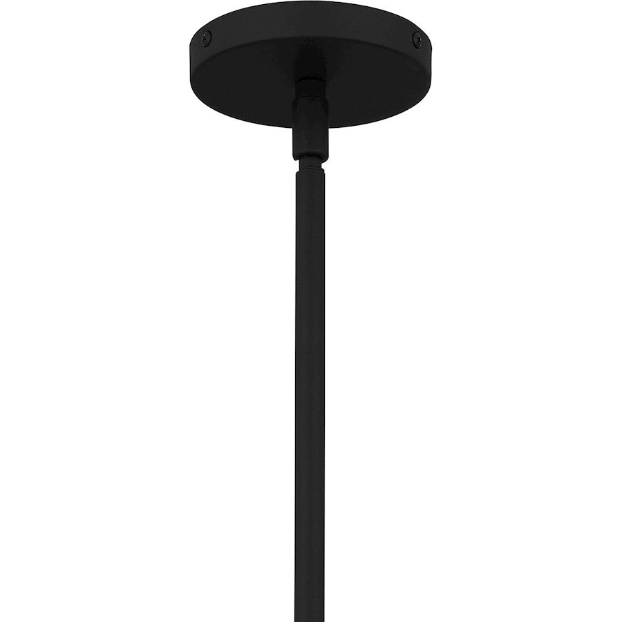 Kylen Pendant, Matte Black/Egg Shell Fabric
