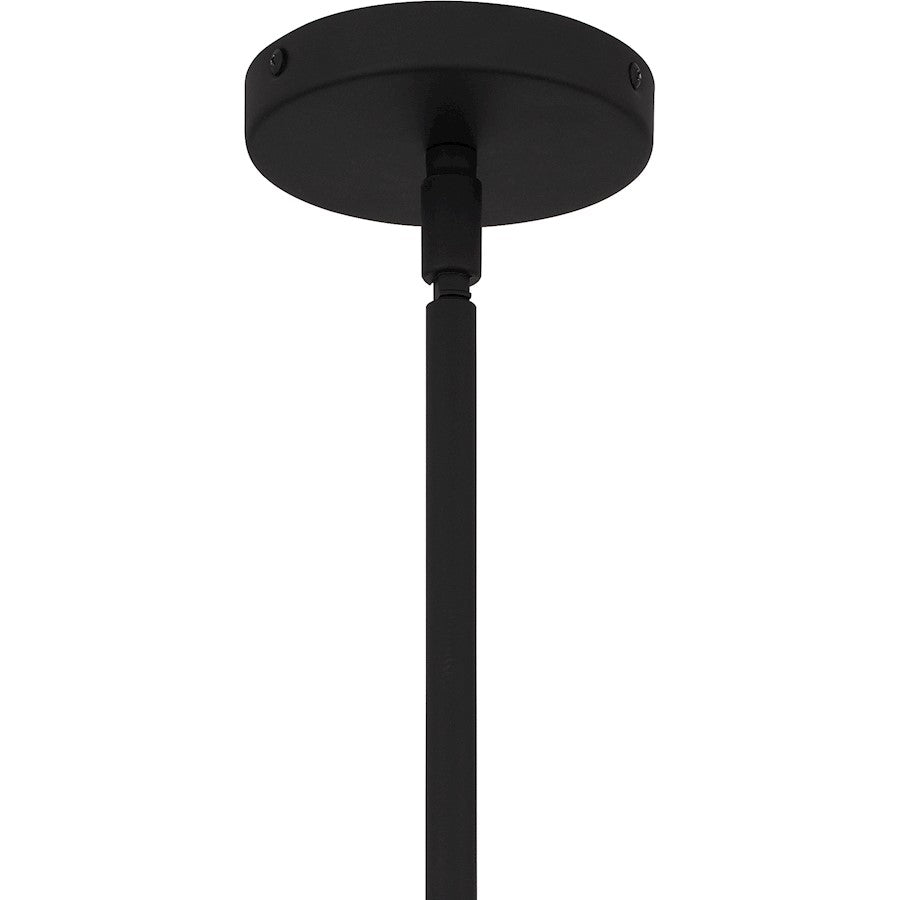Kylen Pendant, Matte Black/Egg Shell Fabric