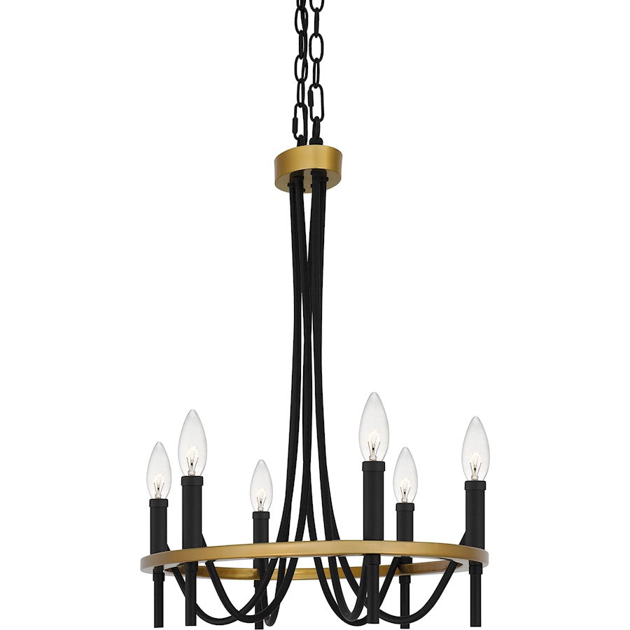 Legare 6 Light Island Light, Matte Black