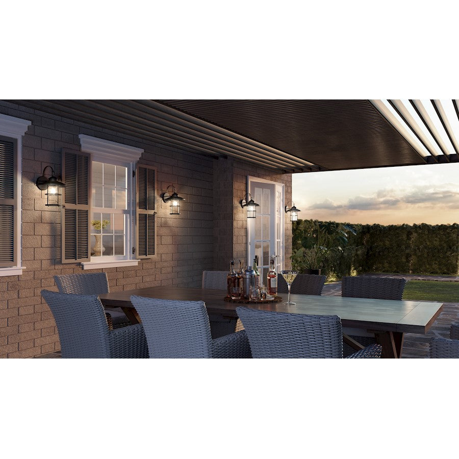 Quoizel Lombard 1 Light 12" Outdoor Lantern, AB Aluminum - LOM8408ABA