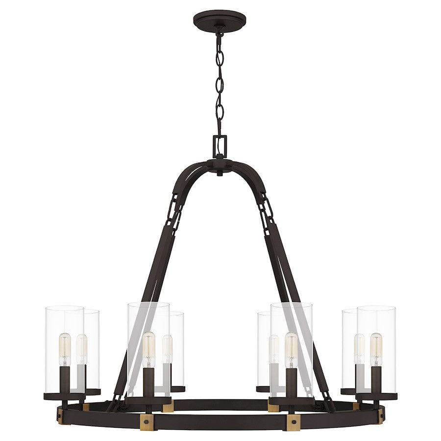 Lisbon Chandelier, Old Bronze/Clear