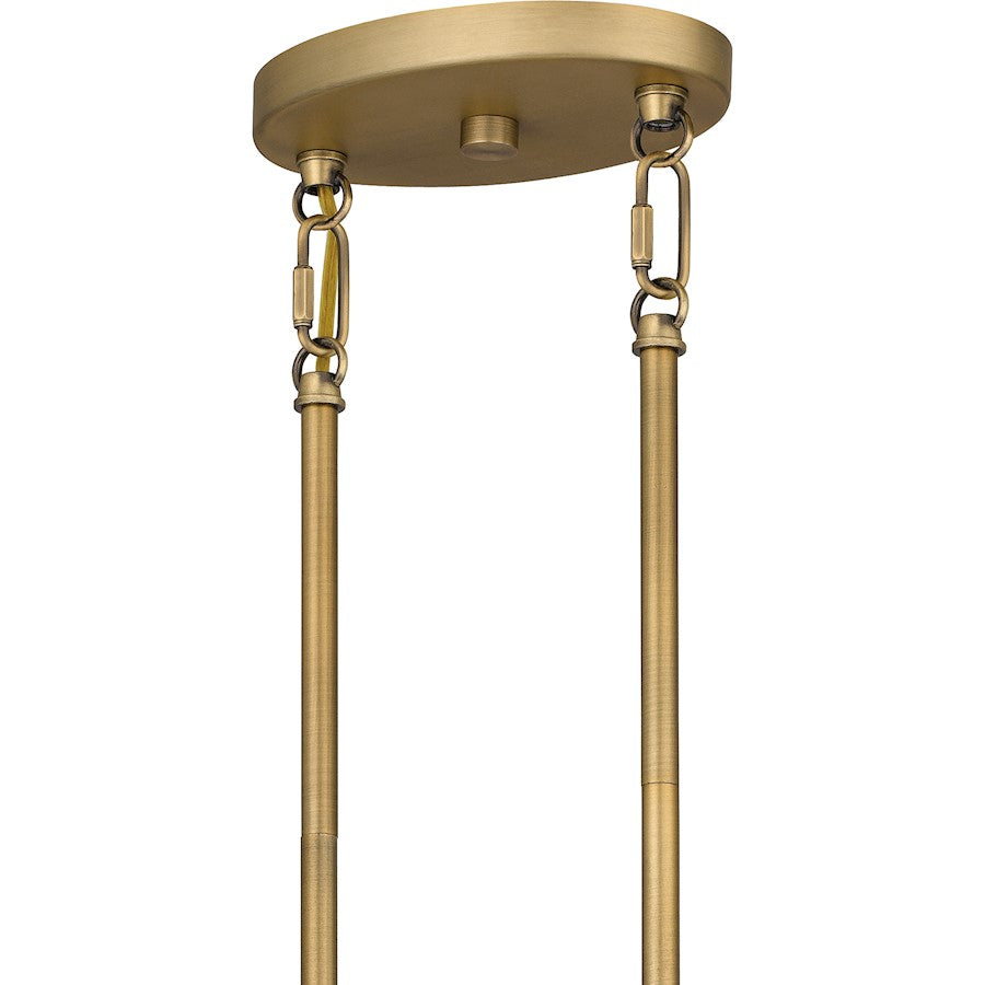 Madden 6 Light Island Light, Aged Brass/Metal