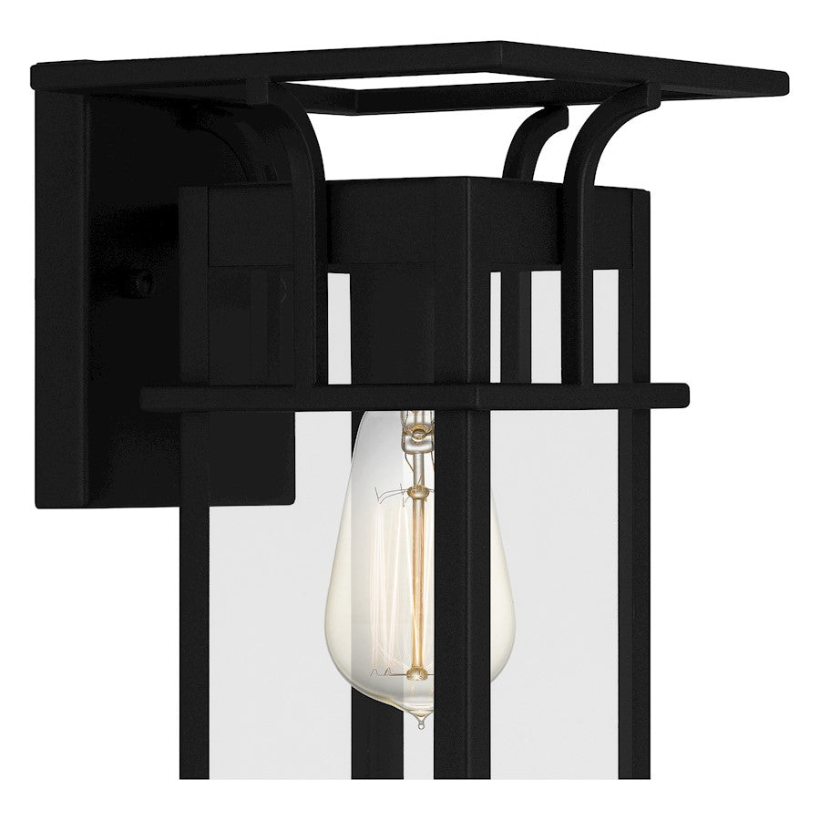 Markley 1 Light Outdoor Lantern, Earth Black/Clear