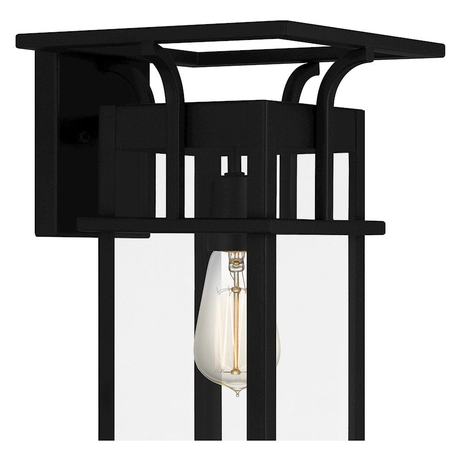 Markley 1 Light Outdoor Lantern, Earth Black/Clear
