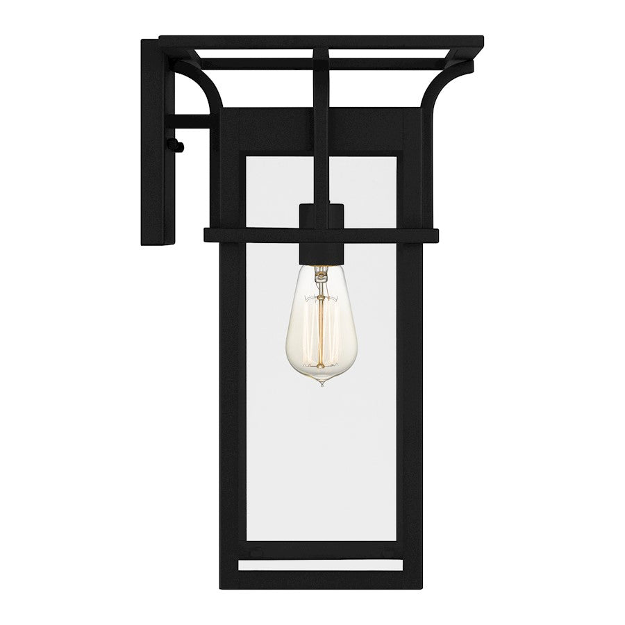 Markley 1 Light Outdoor Lantern, Earth Black/Clear