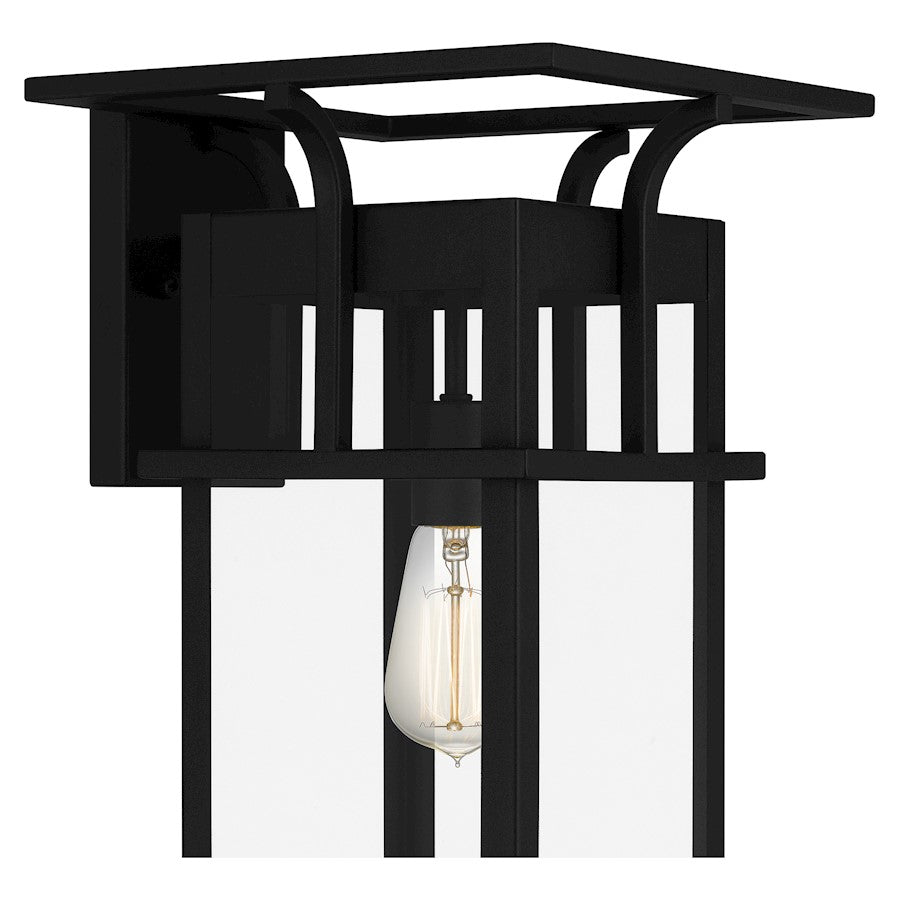 Markley 1 Light Outdoor Lantern, Earth Black/Clear