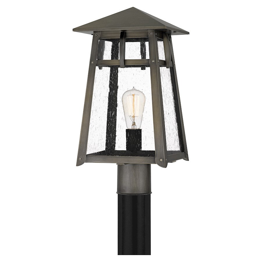 Merle 1 Light 17.75" Outdoor Lantern, Burnished Bronze/Seed