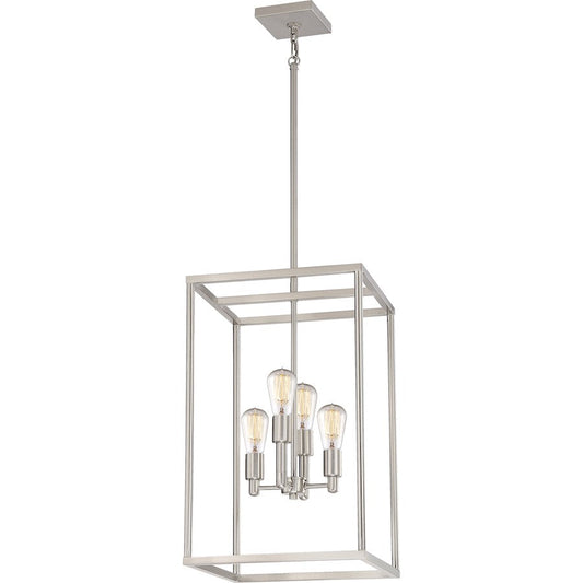 New Harbor 4 Light Chandelier, Brushed Nickel