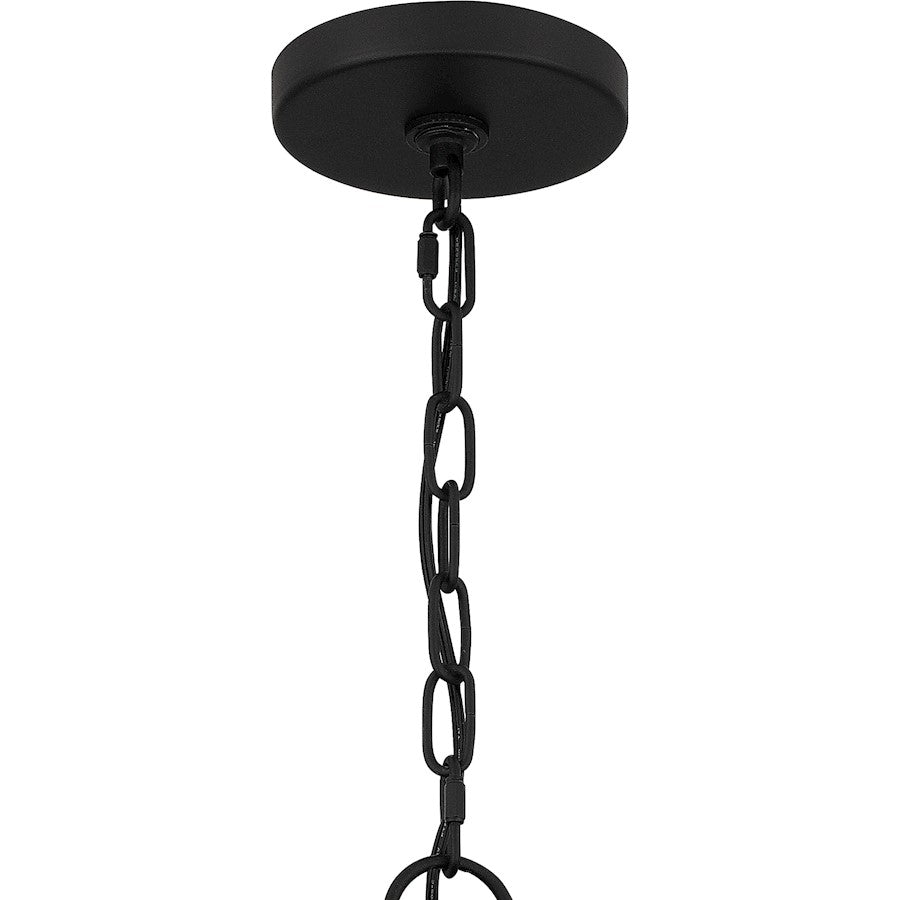 Overlook 6 Light Chandelier, Earth Black/Clear Seedy