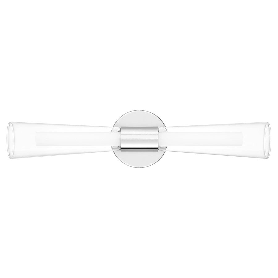 Amara Bath Vanity, Polished Chrome/Clear , Opal Etched