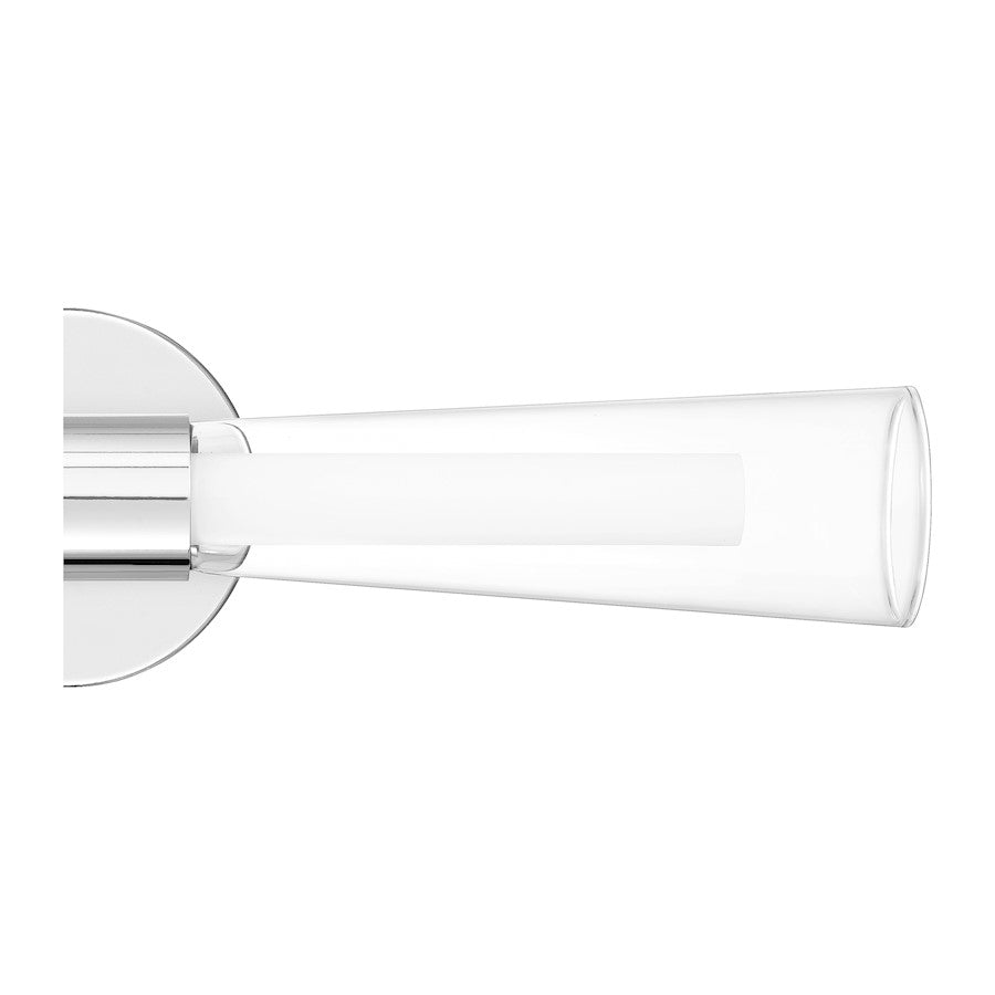 Amara Bath Vanity, Polished Chrome/Clear , Opal Etched