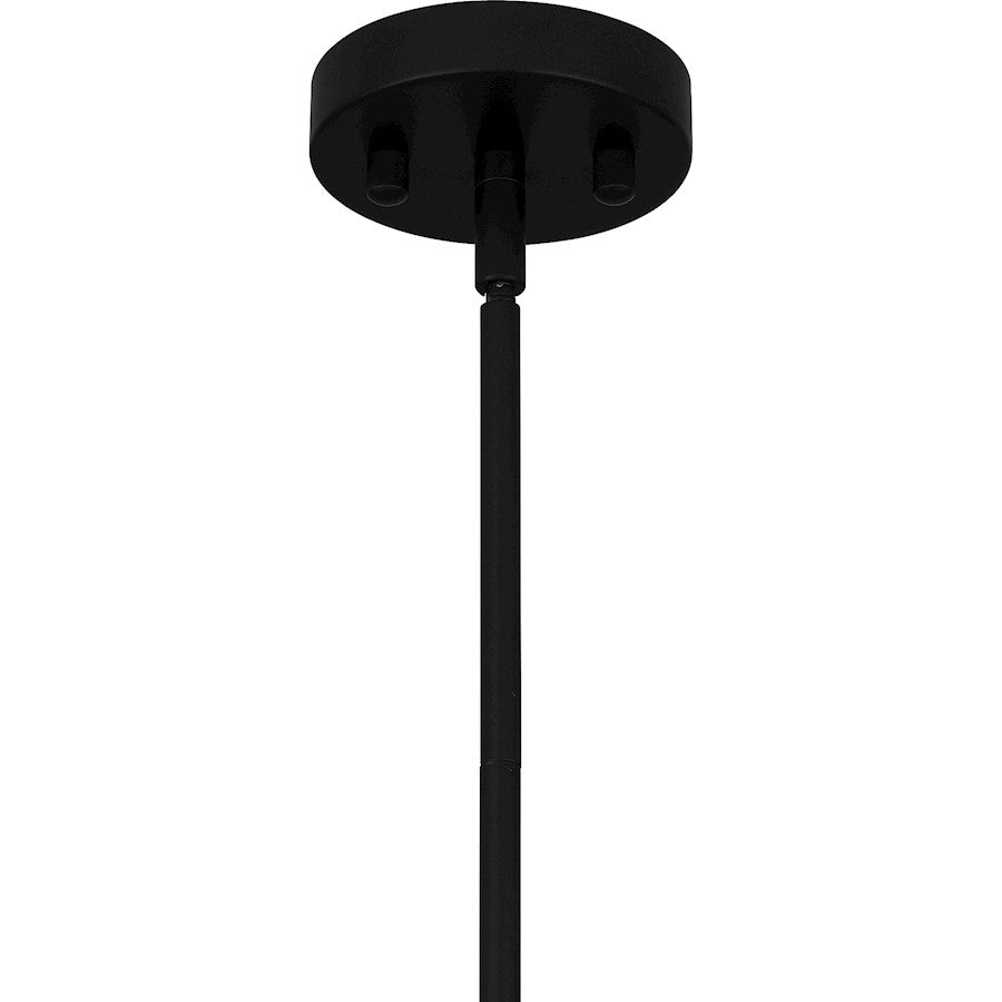 Dion 6 Light Pendant, Matte Black/Clear Crystal Glass