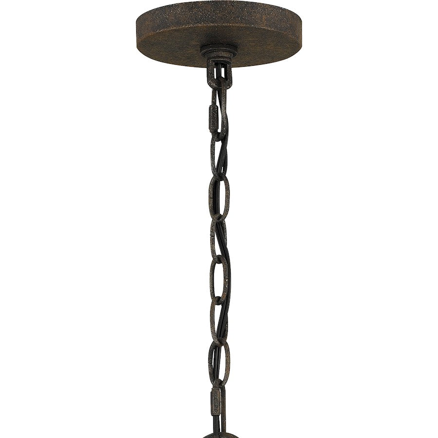 Laurent 5 Light Pendant, Rustic Black