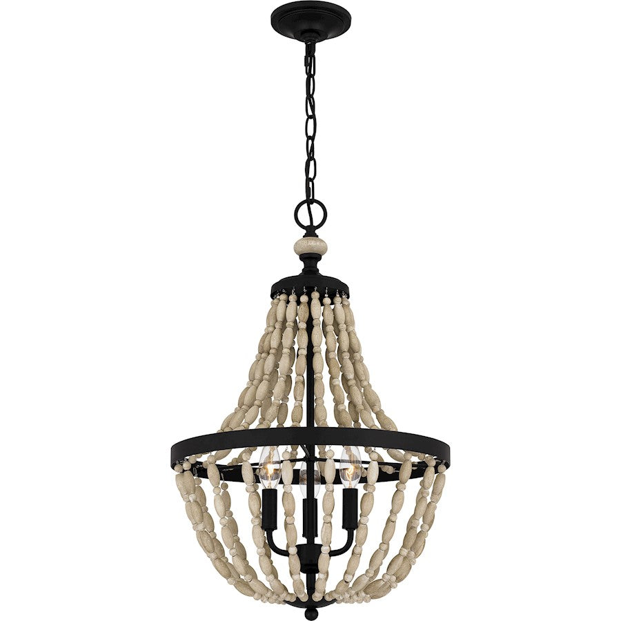 Magnolia 3 Light Pendant, Matte Black