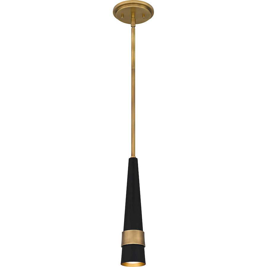 Lennox LED Mini Pendant, Weathered Brass