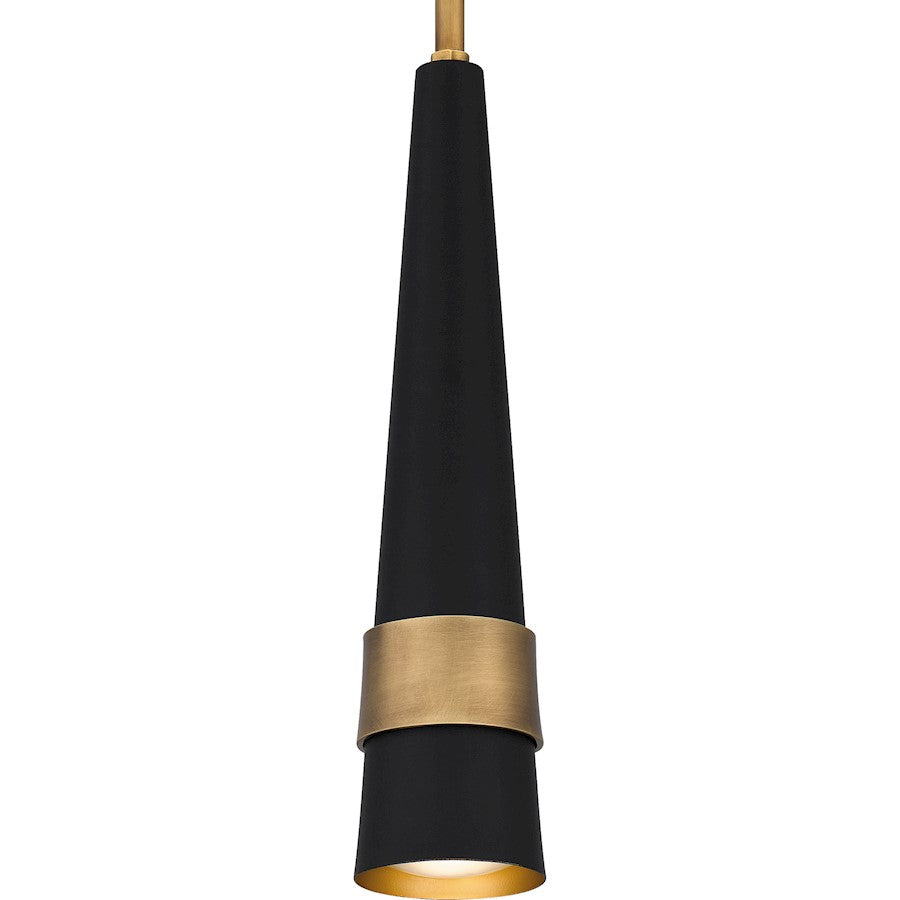 Lennox LED Mini Pendant, Weathered Brass