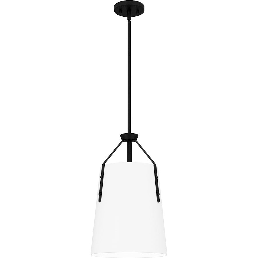 Faye 1 Light Mini Pendant, Matte Black/Metal
