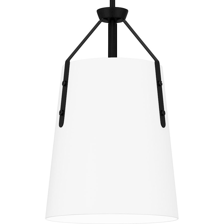 Faye 1 Light Mini Pendant, Matte Black/Metal
