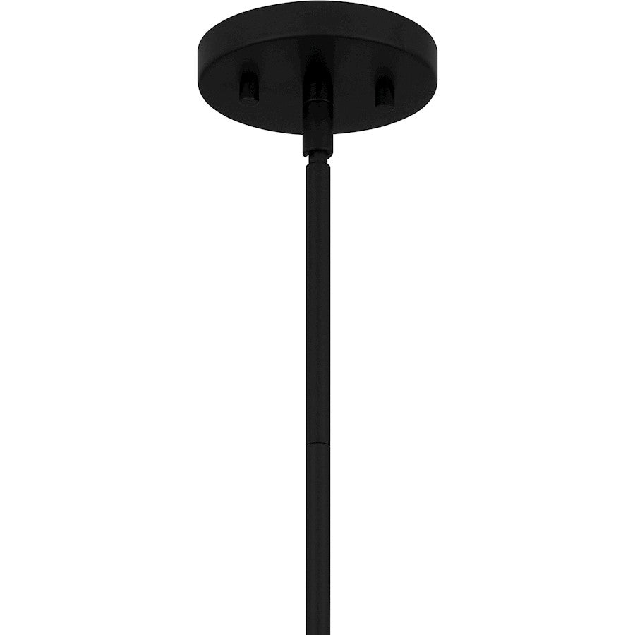 Faye 1 Light Mini Pendant, Matte Black/Metal