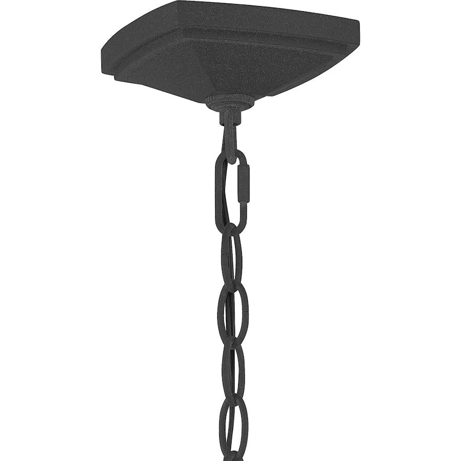 Randall 1 Light Outdoor Hanging Lantern, Mottled Black