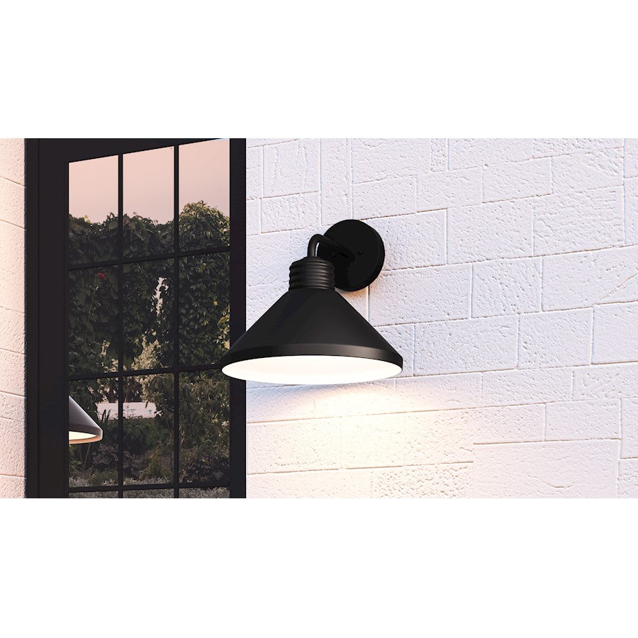 Rencher 1 Light Outdoor Lantern, Matte Black/Metal