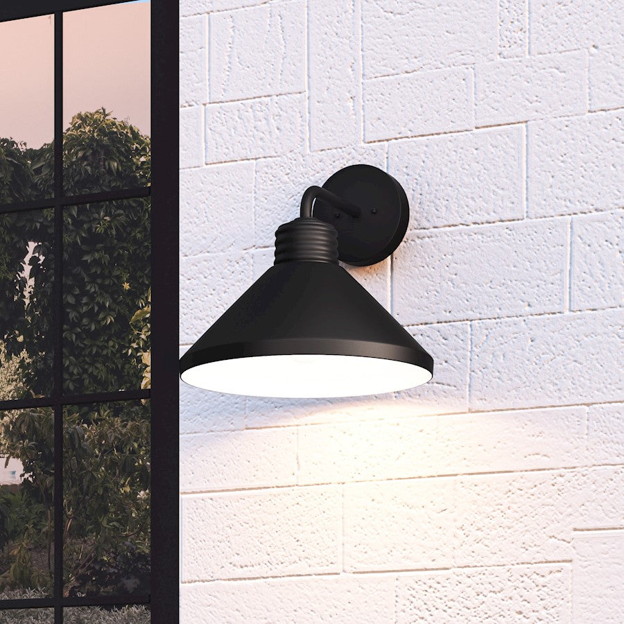 Rencher 1 Light Outdoor Lantern, Matte Black/Metal