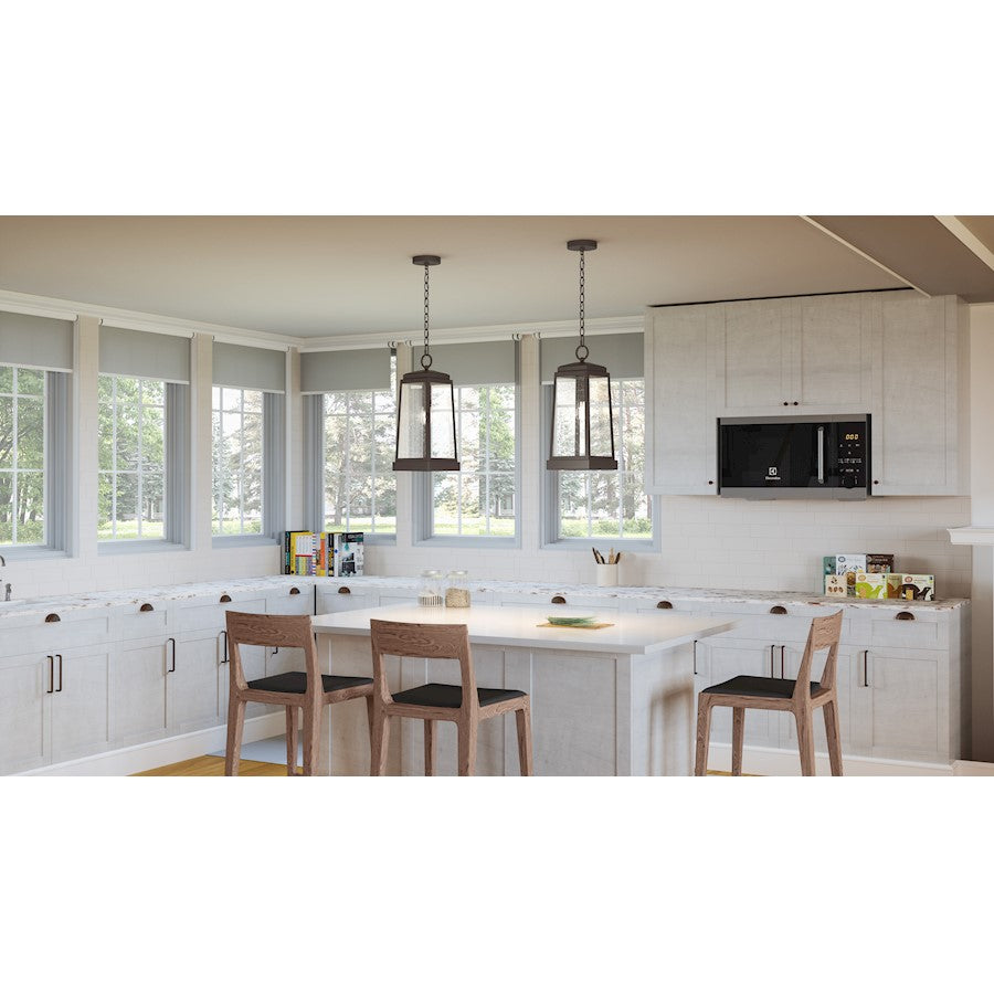 Ravenel 1 Light Mini Pendant, Bronze/Clear Seeded