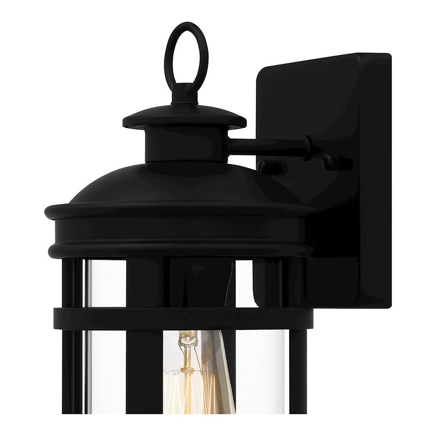 Scout 1 Light Outdoor Lantern, Matte Black/Clear