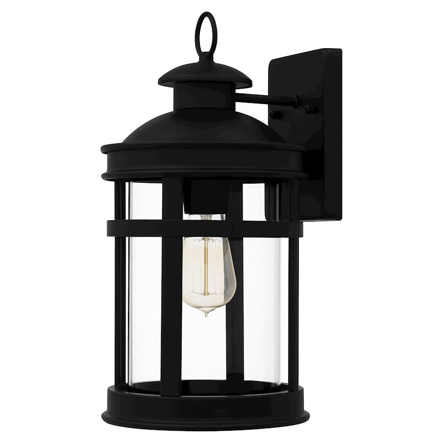 Scout 1 Light Outdoor Lantern, Matte Black/Clear
