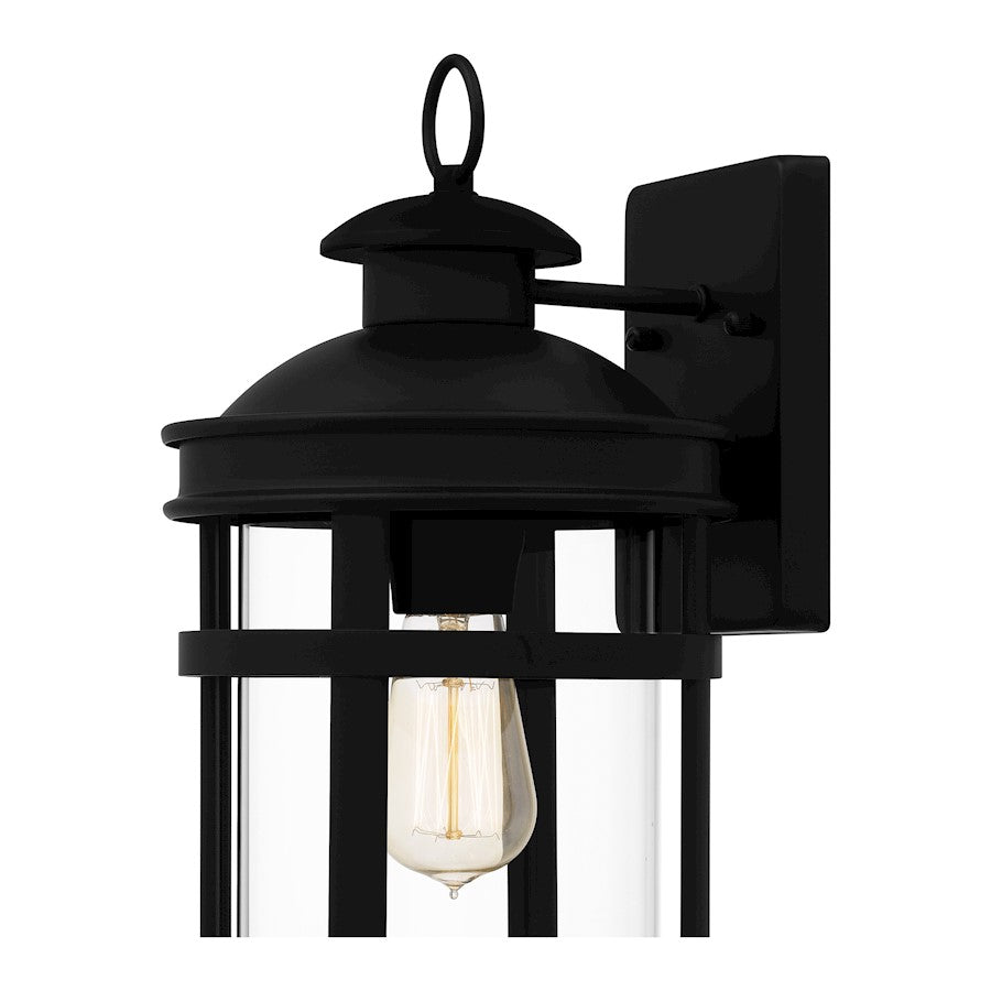 Scout 1 Light Outdoor Lantern, Matte Black/Clear