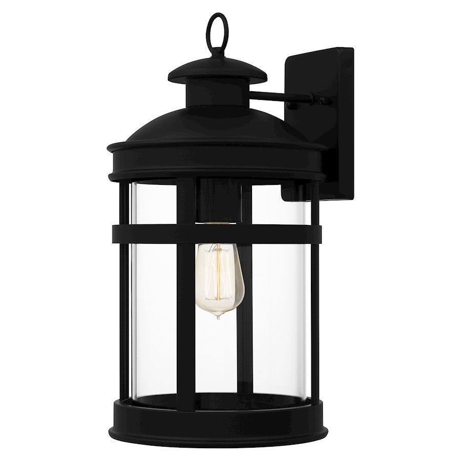 Scout 1 Light Outdoor Lantern, Matte Black/Clear