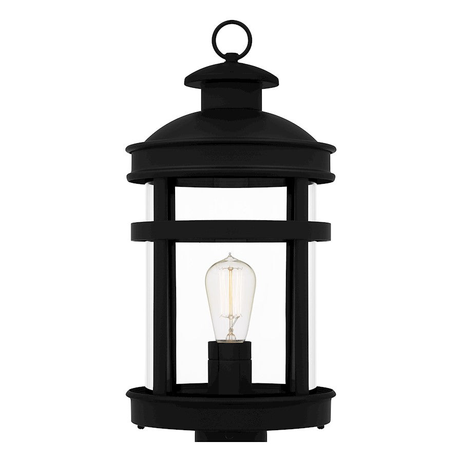 Scout 1 Light 20" Outdoor Lantern, Matte Black/Clear