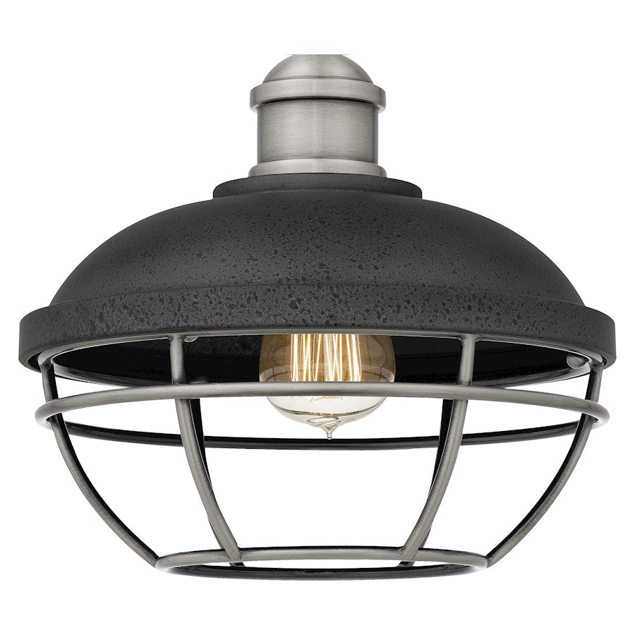 Sandpiper 1 Light Semi-Flush , Antique Polished Nickel/Metal
