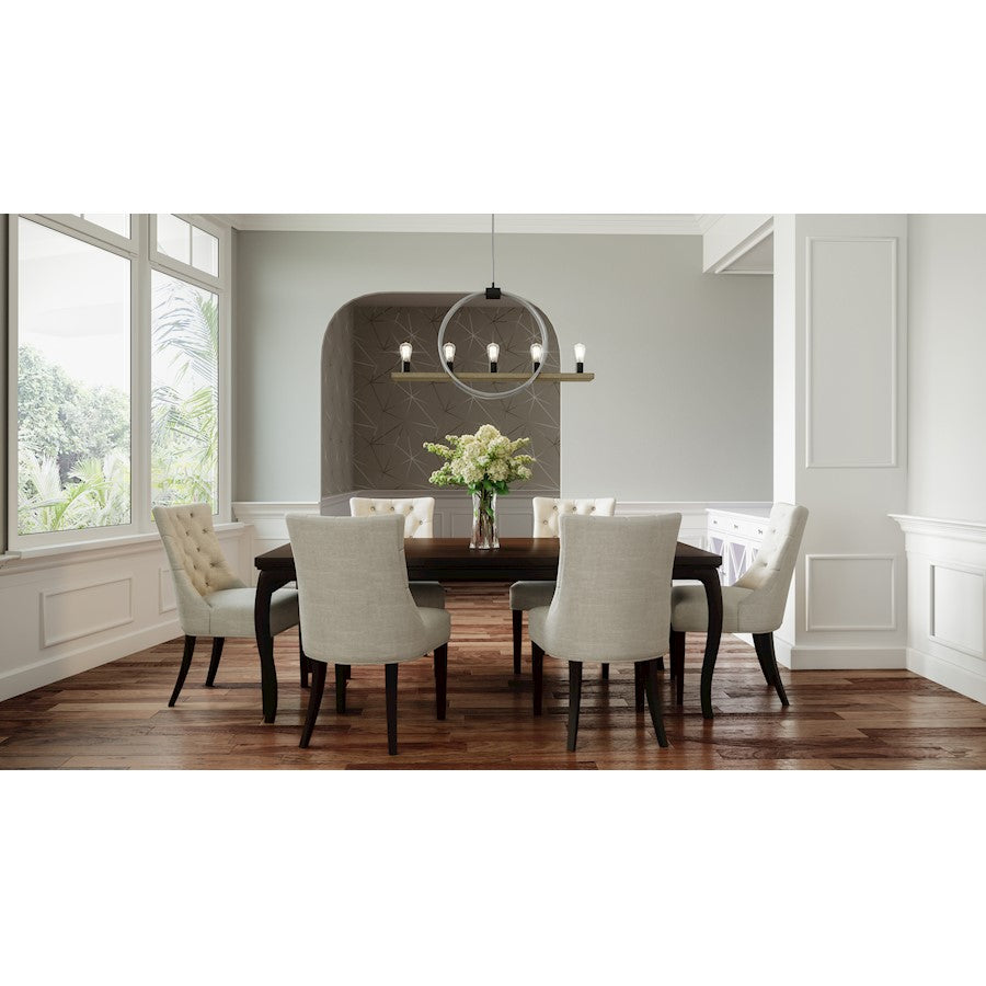 Sterling 5 Light Chandelier Light, Brushed Nickel