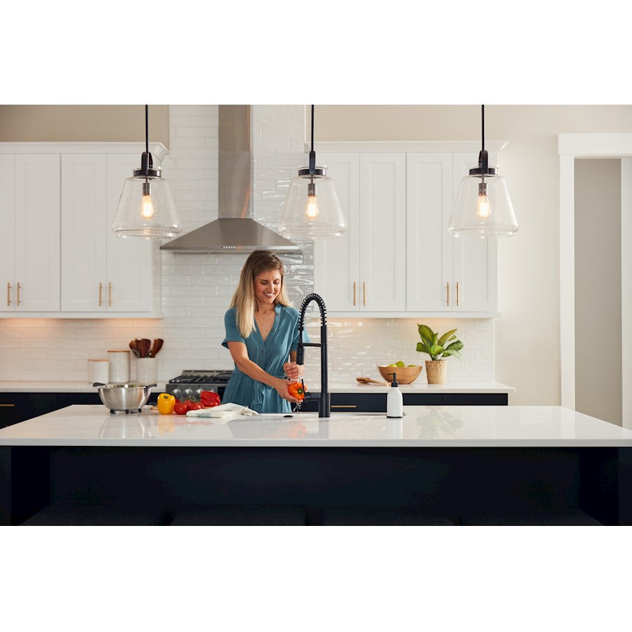 Stella 1 Light Mini Pendant, Clear Seeded