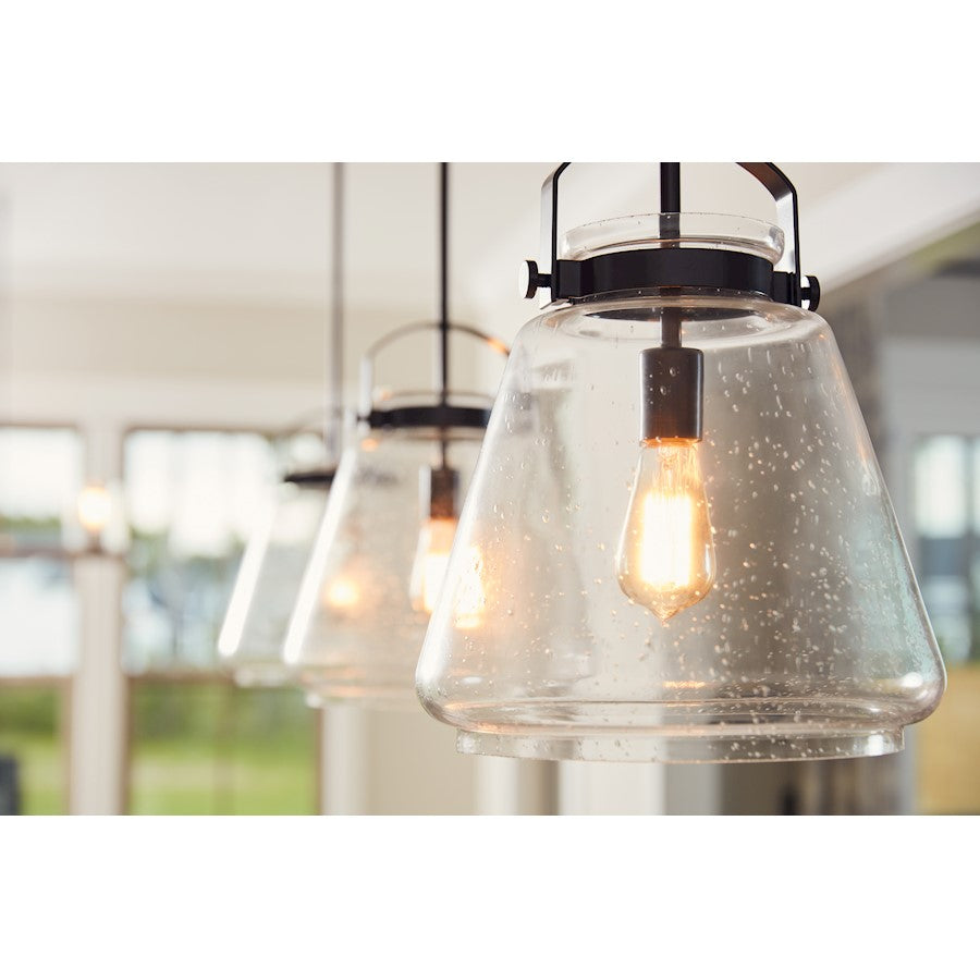 Stella 1 Light Mini Pendant, Clear Seeded