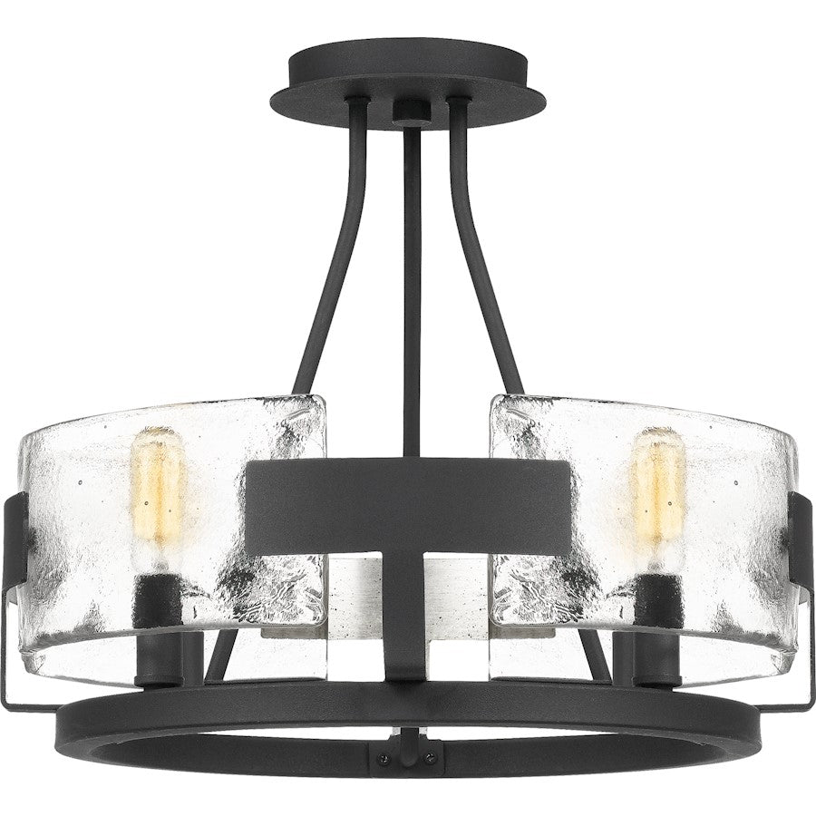 Stratum 4 Light Semi-Flush Mount, Royal Ebony