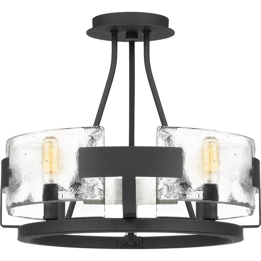 Stratum 4 Light Semi-Flush Mount, Royal Ebony