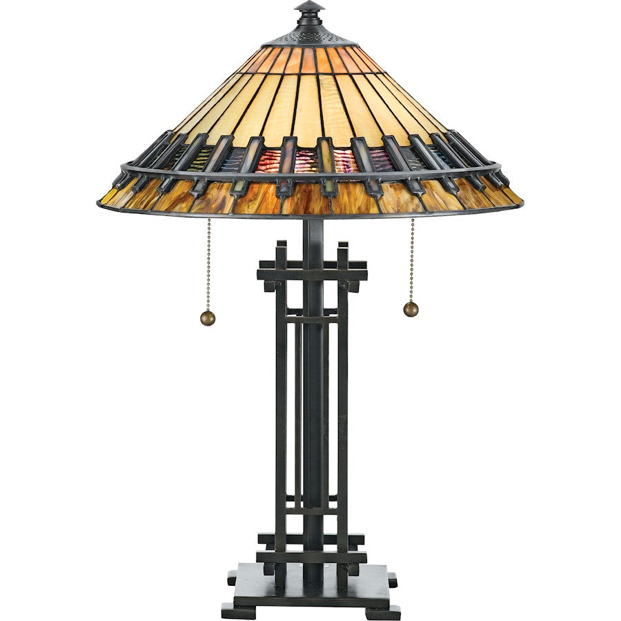 2 Light Chastain Tiffany Table Lamp