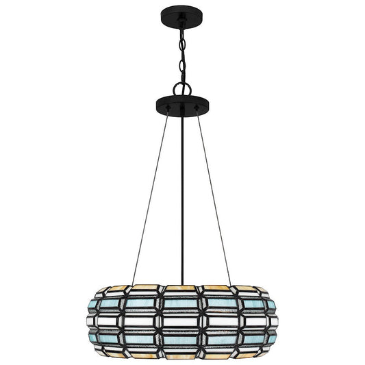 Shanghai 3 Light Pendant, Matte Black
