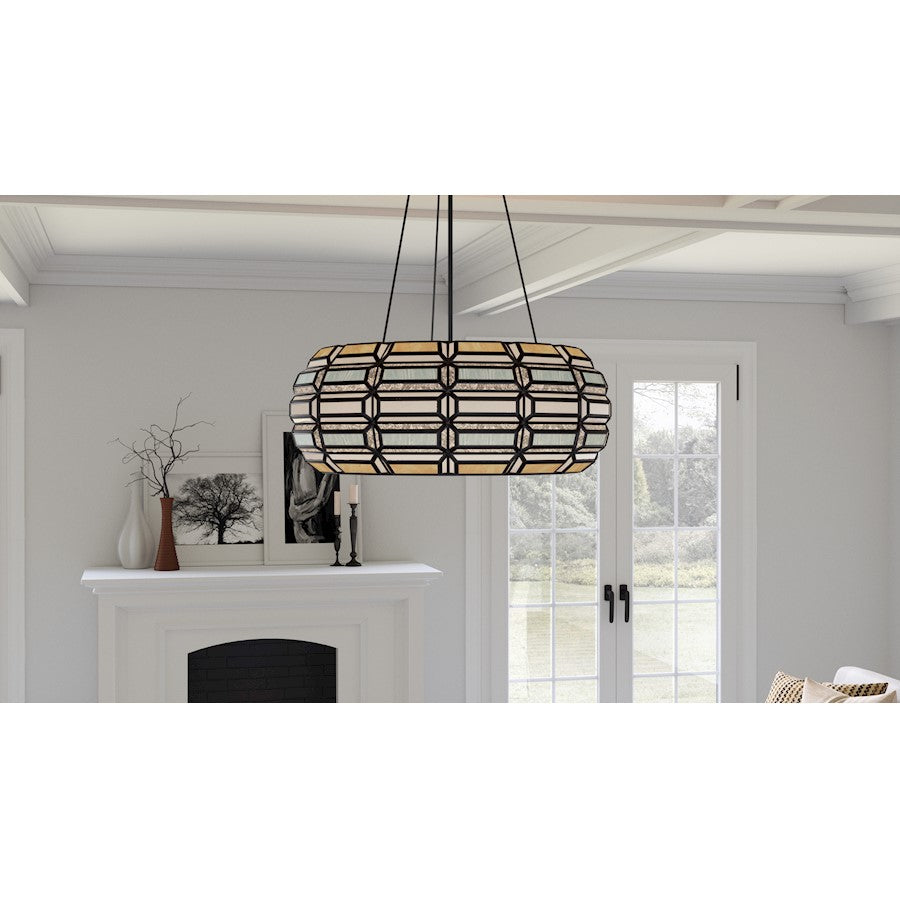 Shanghai 3 Light Pendant, Matte Black
