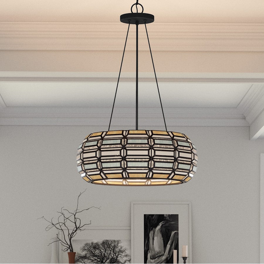 Shanghai 3 Light Pendant, Matte Black