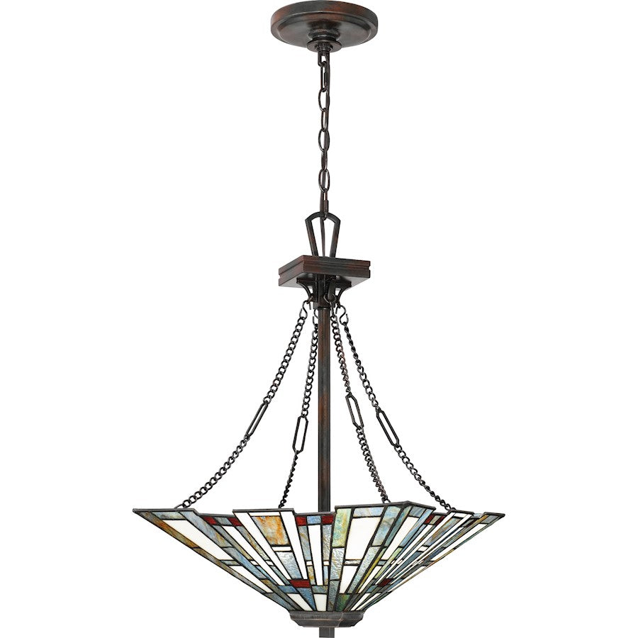 Maybeck 3 Light Pendant, Valiant Bronze