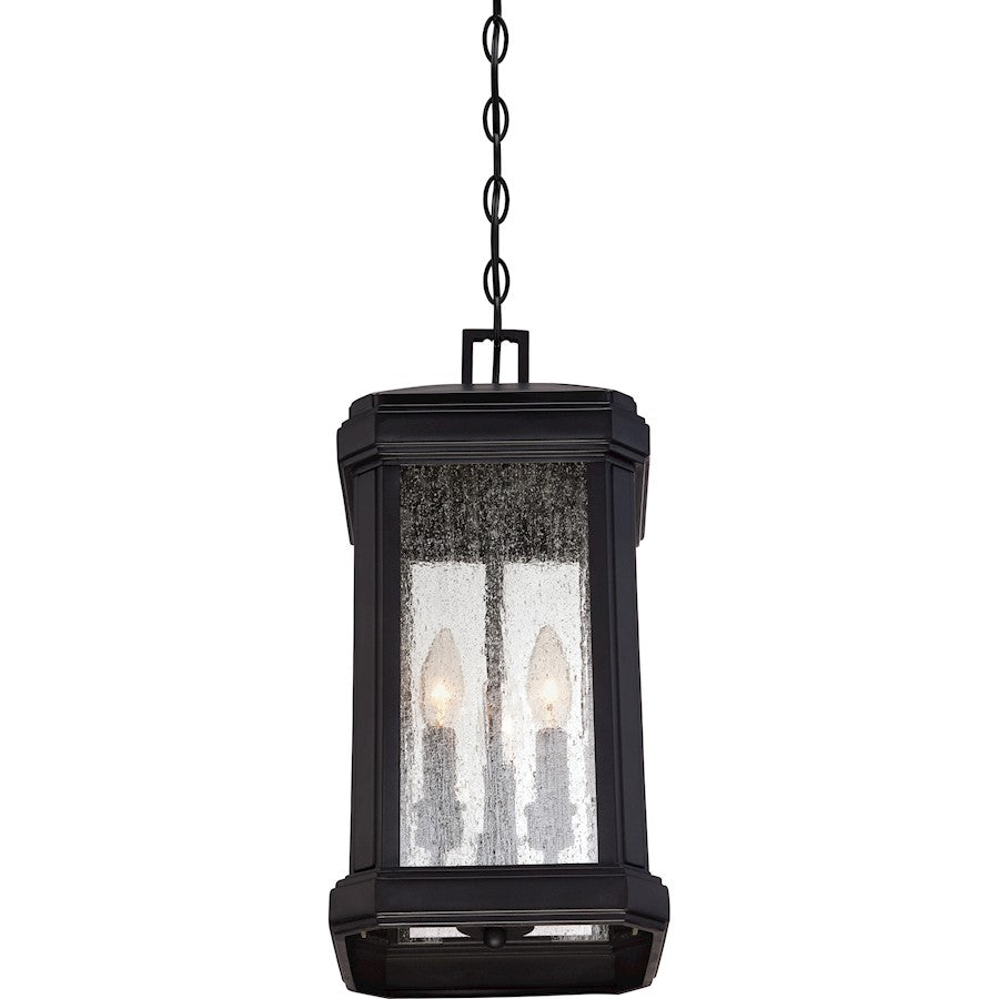 Trumbull 3 Light Mini Pendant, Mystic Black/Clear Seeded