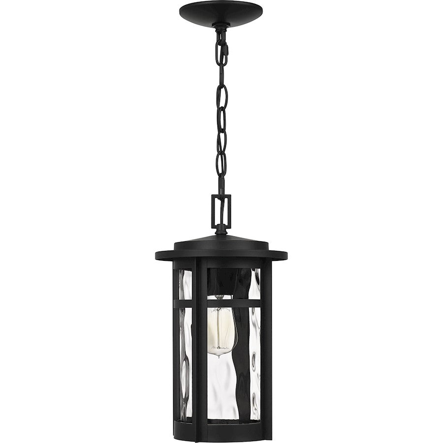 Uma 1 Light Outdoor Hanging Lantern, Matte Black